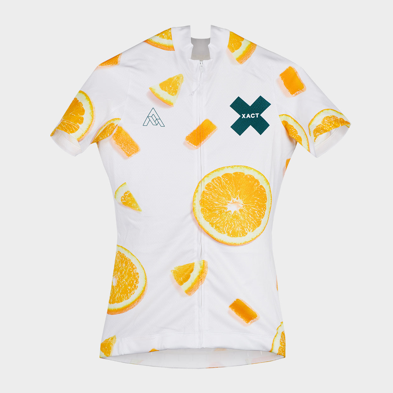 Orange cycling jersey